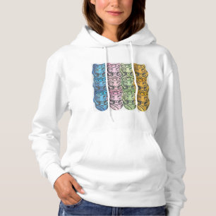 Tiger watercolor pattern artwork Hoodie