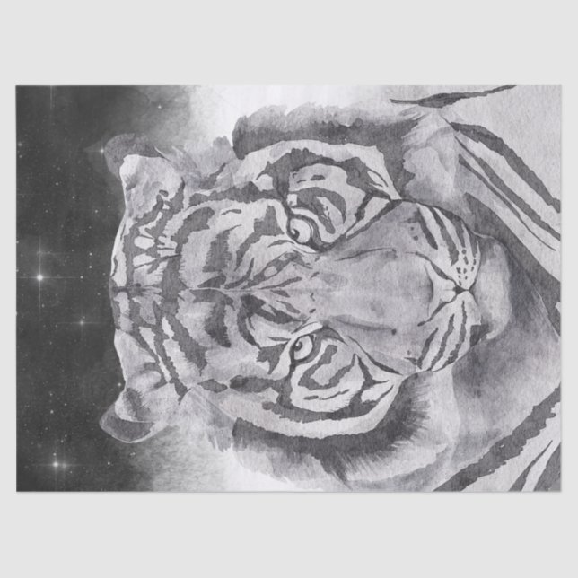 Tiger Watercolor Tissue Paper (Front)