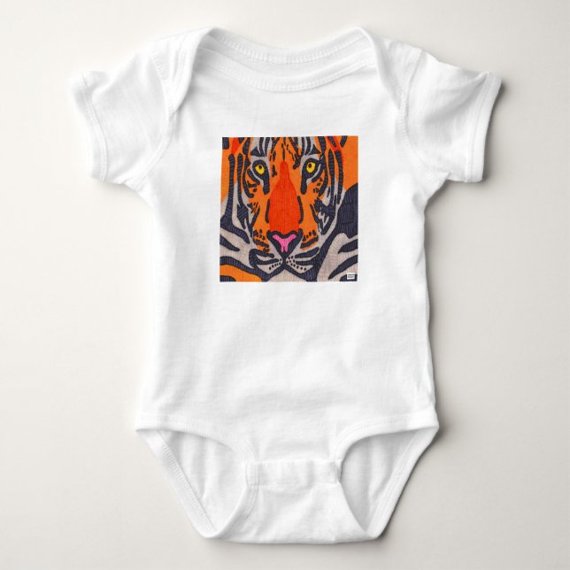 Tiger (white) - Baby Bodysuit (Front)