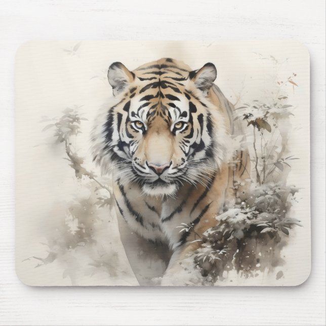 Tiger Wild Animal Mouse Mat (Front)