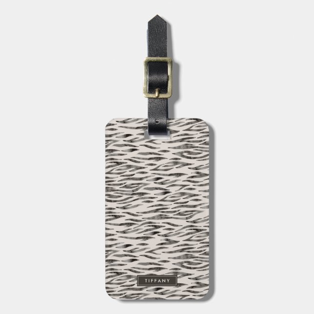 Tiger Wild Animal Skin Pattern Luggage Tag (Front Vertical)