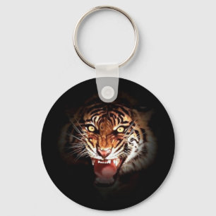 Tiger - Wild Big Cats Art Key Ring