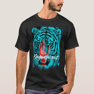 Tiger Wild Cat Colorful Ferocious Animal Jungle Mo T-Shirt