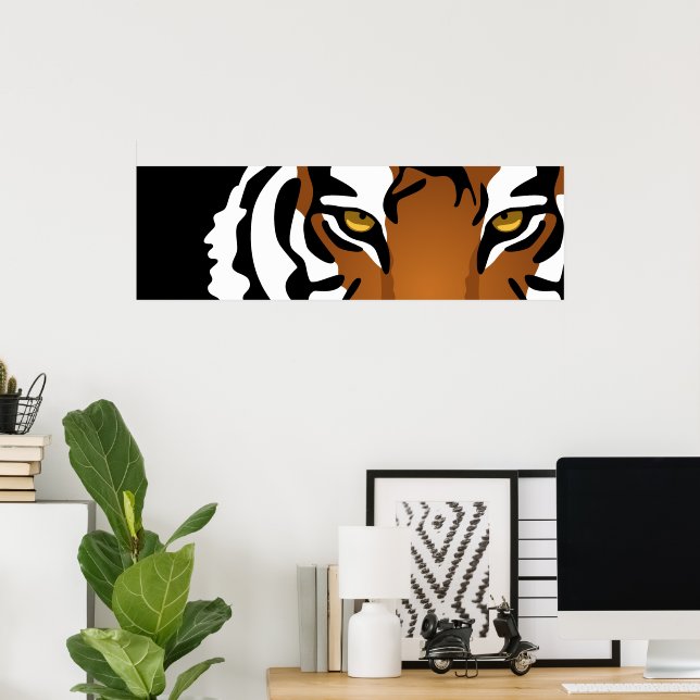 Tiger, Wild Cat on Black Poster (Home Office)