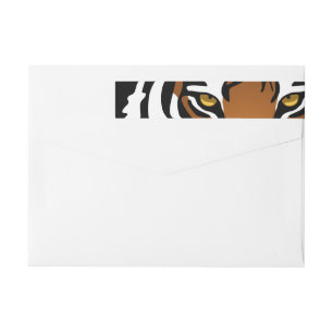 Tiger, Wild Cat on Black Wrap Around Label