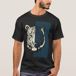 Tiger Wild Cat Predator Motif Chinese Zodiac Sign T-Shirt