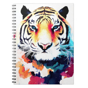 Tiger Wild Nature Animal Color Art Painting Notebook