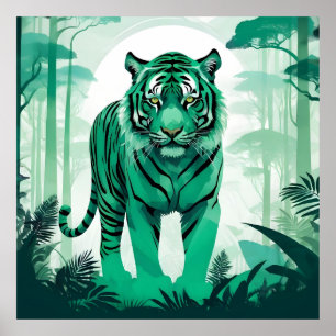Tiger Wildlife Animal Nature Environment Forest Poster