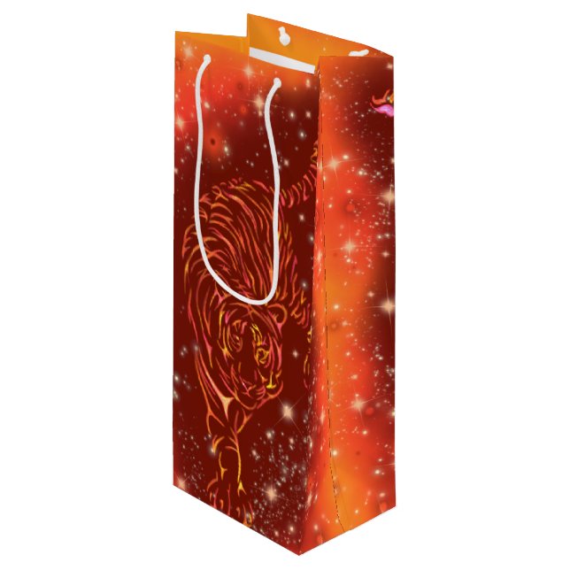 Tiger Wine Gift Bag Running In Galaxy Starry Night (Front Angled)