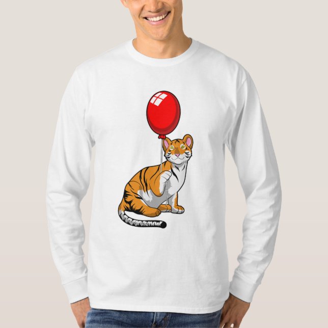 Tiger with Balloon T-Shirt (Front)