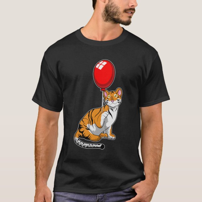Tiger with Balloon T-Shirt (Front)