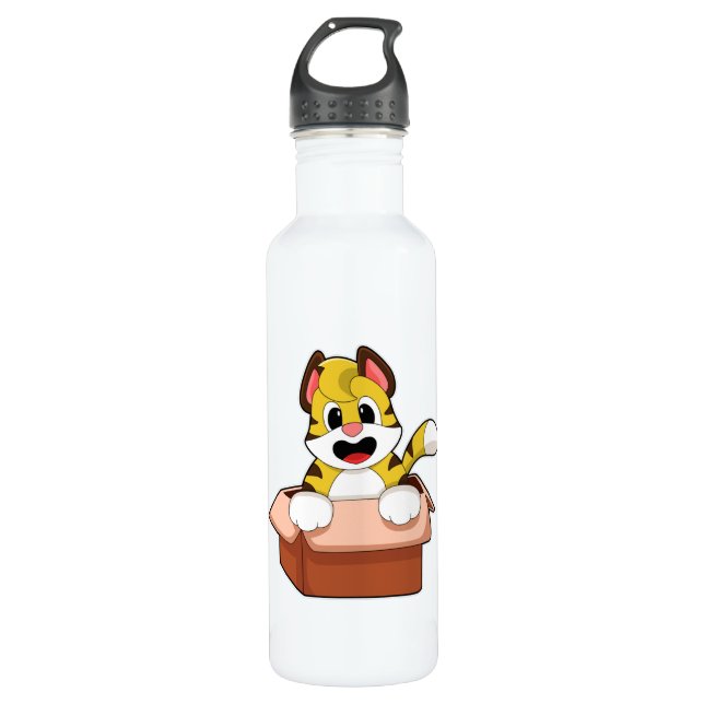 Tiger with Box 710 Ml Water Bottle (Front)