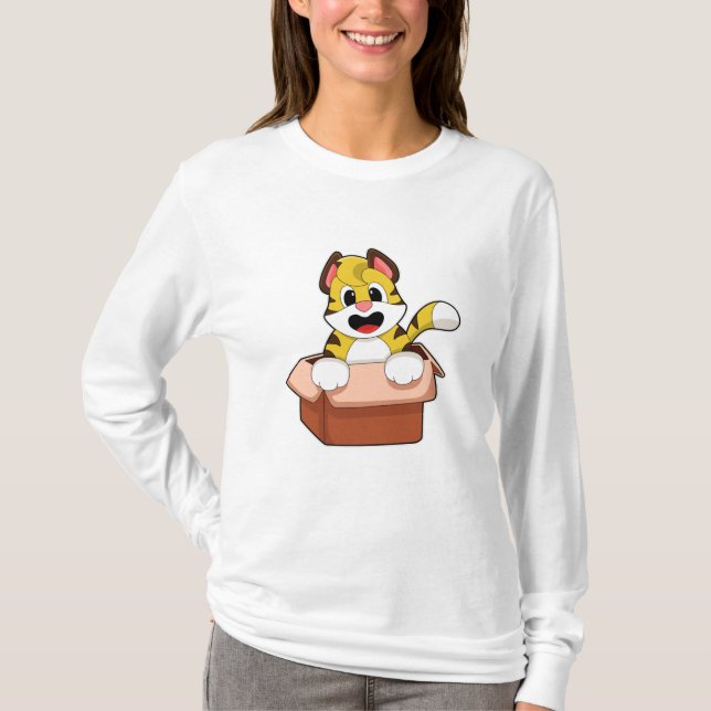 Tiger with Box T-Shirt (Front)