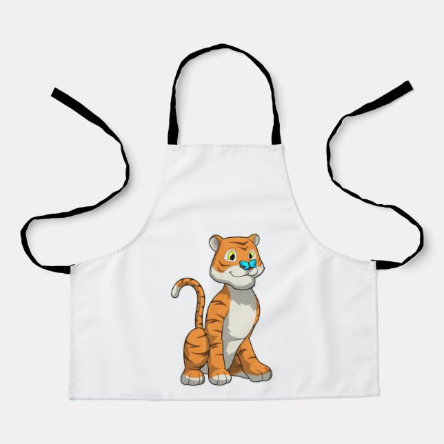 Tiger with Butterfly Apron (Front)