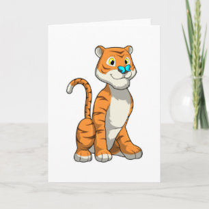 Tiger with Butterfly Card