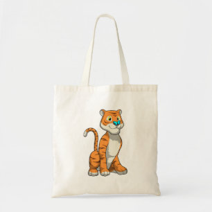 Tiger with Butterfly Tote Bag