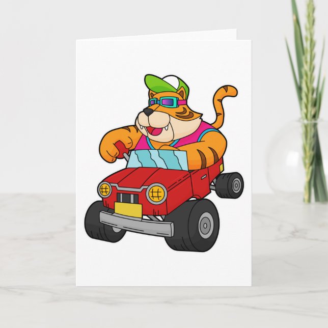 Tiger with Car Card (Front)