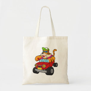 Tiger with Car Tote Bag