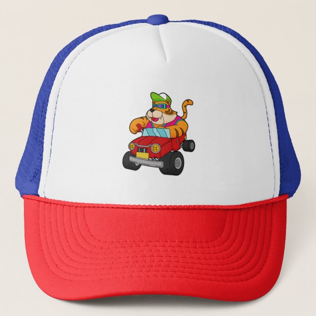 Tiger with Car Trucker Hat (Front)