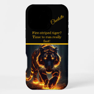Tiger with Fiery Radiance iPhone 16 Pro Max Case