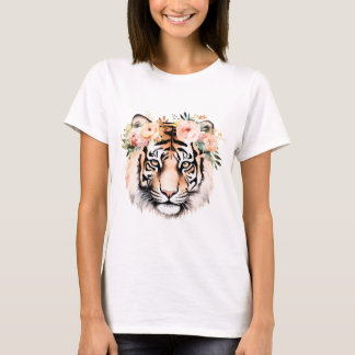 Tiger with Flowers T-Shirt – Bold & Beautiful Grap