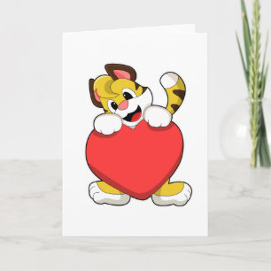 Tiger with Heart Card