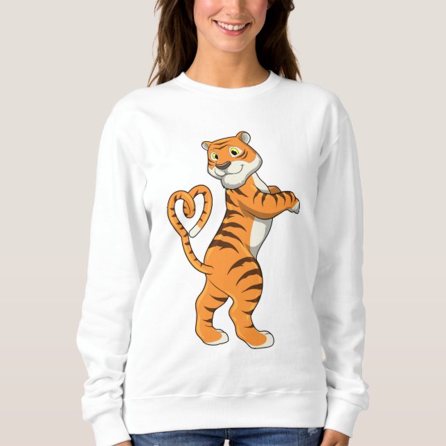 Tiger with Heart Sweatshirt (Front)