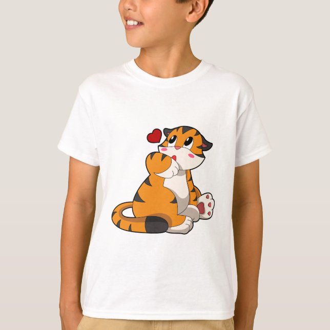Tiger with Heart T-Shirt (Front)