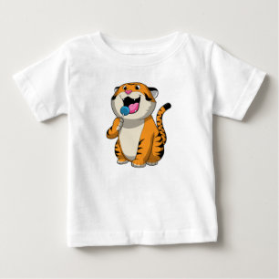 Tiger with Lollipop Baby T-Shirt