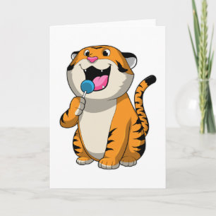 Tiger with Lollipop Card