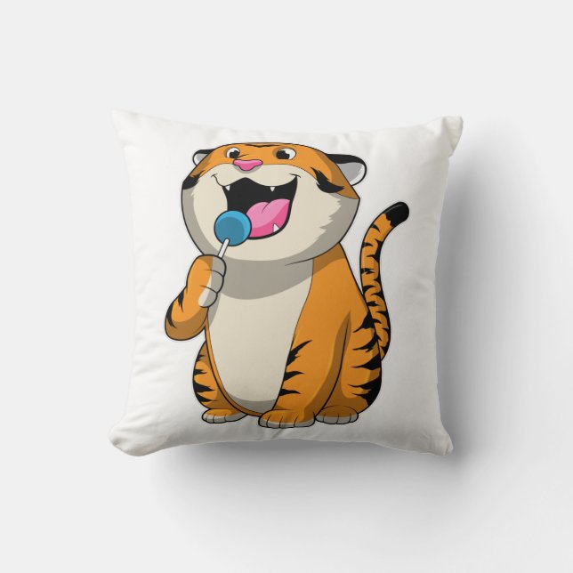 Tiger with Lollipop Cushion (Front)