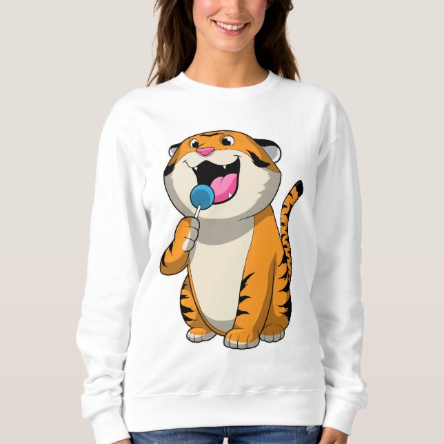 Tiger with Lollipop Sweatshirt (Front)