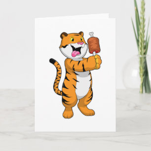 Tiger with Meat Card