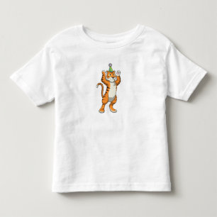 Tiger with Party hat Party Toddler T-Shirt