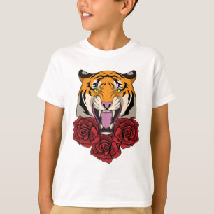 Tiger with Roses T-Shirt