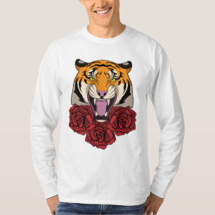 Tiger with Roses T-Shirt