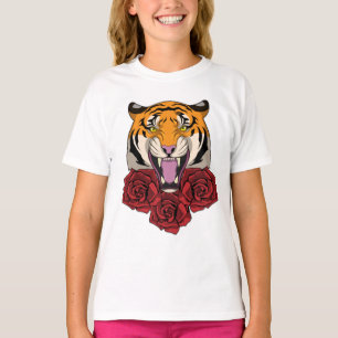 Tiger with Roses T-Shirt