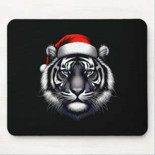 Tiger With Santa Hat Christmas Xmas Lover Zoo Keep Mouse Mat