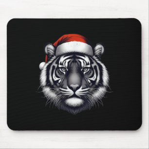 Tiger With Santa Hat Christmas Xmas Lover Zoo Keep Mouse Mat