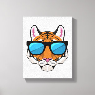 Tiger with Sunglasses Canvas Print