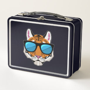 Tiger with Sunglasses Metal Lunch Box