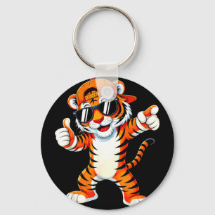 Tiger with sunglasses tiger animal tiger men women key ring