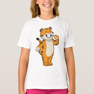 Tiger with Toothbrush T-Shirt