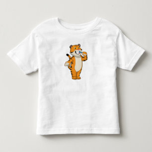 Tiger with Toothbrush Toddler T-Shirt