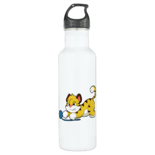 Tiger with Woll yarn ball 710 Ml Water Bottle