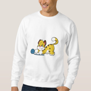 Tiger with Woll yarn ball Sweatshirt