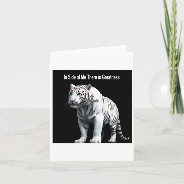 Tiger - Within Me There Is Greatness Sticker  Card (Front)