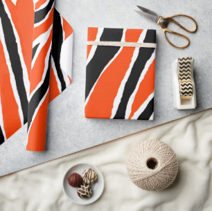 Tiger Wrapping Paper- Orange/Black Paper