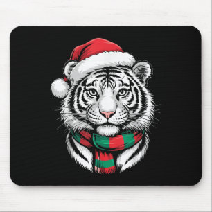 Tiger Xmas Santa Hat F Christmas Costume  Mouse Mat
