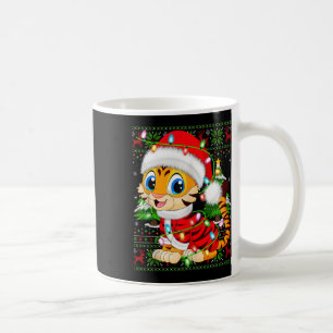 Tiger Xmas Sweater Style Ugly Santa Tiger Christma Coffee Mug